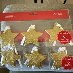 Gold Star Gift Tags. 2 sets (each set has 12 stars)